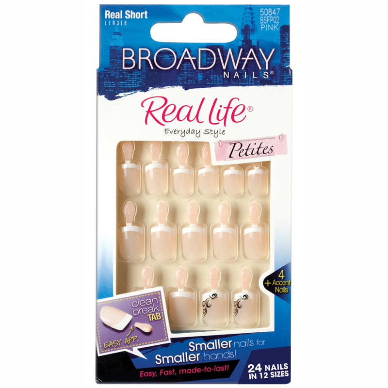 Broadway Nails Real Life Petite Pink Nails (24 Nails) eBay